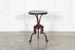 19thC French Mahogany Cast Iron Side Table - 3342626