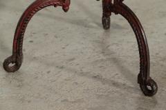 19thC French Mahogany Cast Iron Side Table - 3342627