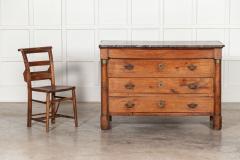 19thC French Marble Empire Fruitwood Commode - 3043464