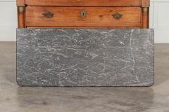 19thC French Marble Empire Fruitwood Commode - 3043468