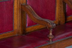 19thC French Oak Bank Waiting Bench - 2768965