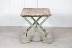 19thC French Painted Green Fruitwood Tavern Table - 2746070