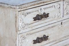 19thC French Painted Pine Graduated Chest of Drawers - 2768971