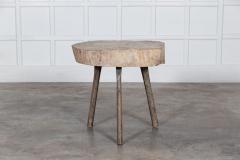 19thC French Provincial Elm Chopping Block Table - 2929870