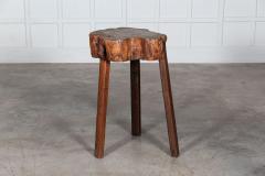 19thC French Provincial Elm Chopping Block Table - 2929887