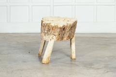 19thC French Provincial Elm Chopping Block Table - 3239545