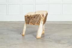 19thC French Provincial Elm Chopping Block Table - 3239547