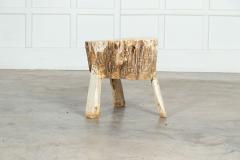 19thC French Provincial Elm Chopping Block Table - 3239549