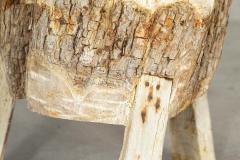 19thC French Provincial Elm Chopping Block Table - 3239553