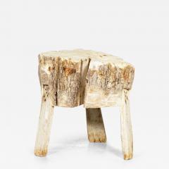 19thC French Provincial Elm Chopping Block Table - 3241844