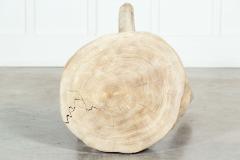 19thC French Vernacular Bleached Elm Chopping Block Table - 3159026