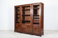 19thC French Walnut Armoire Bookcase - 2404053