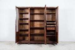 19thC French Walnut Armoire Bookcase - 2404054