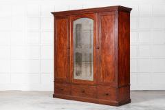 19thC Holland Sons Mahogany Linen Press Wardrobe - 2664171