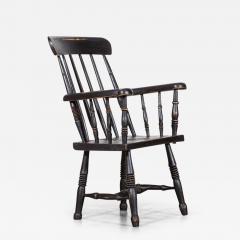 19thC Irish Ebonised Famine Chair - 3789126