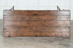 19thC Iron Pine Trestle Table - 3128636