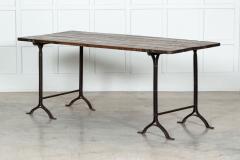 19thC Iron Pine Trestle Table - 3128639