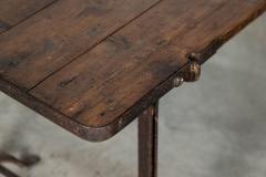 19thC Iron Pine Trestle Table - 3128640