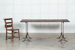 19thC Iron Pine Trestle Table - 3128679