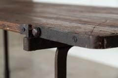 19thC Iron Pine Trestle Table - 3128681