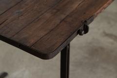 19thC Iron Pine Trestle Table - 3128720