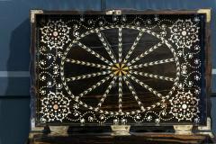 19thC Large Anglo Indian Coromandel Inlaid Sewing Box - 1954353