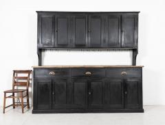 19thC Large Ebonised Pine Butlers Pantry Dresser - 2236587