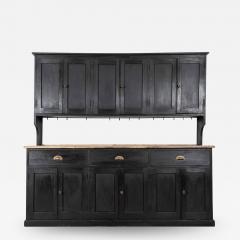 19thC Large Ebonised Pine Butlers Pantry Dresser - 2237635