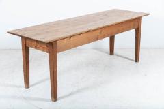 19thC Large English Pine Farmhouse Table - 2263595