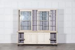 19thC Large English Pine Glazed Butlers Pantry Cabinet - 2949904