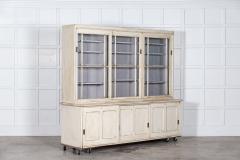 19thC Large English Pine Glazed Butlers Pantry Cabinet - 2949905