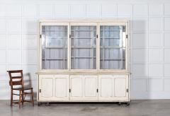 19thC Large English Pine Glazed Butlers Pantry Cabinet - 2949906