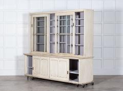 19thC Large English Pine Glazed Butlers Pantry Cabinet - 2949908