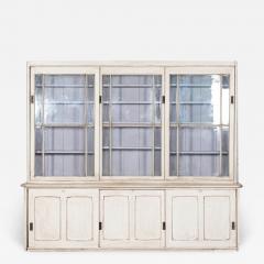 19thC Large English Pine Glazed Butlers Pantry Cabinet - 2951782