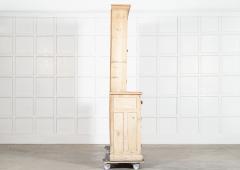 19thC Large English Pine Glazed Panelled Dresser - 4145879