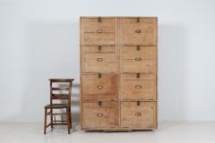 19thC Large English Pine Office Cabinet - 2081197