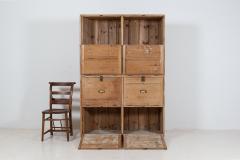 19thC Large English Pine Office Cabinet - 2081266