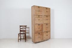 19thC Large English Pine Office Cabinet - 2081280