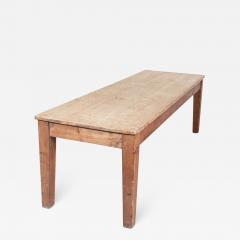 19thC Large English Scrub Top Prep Table - 2194386