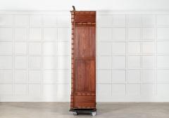 19thC Large French Pine Faux Bamboo Wardrobe - 4420169