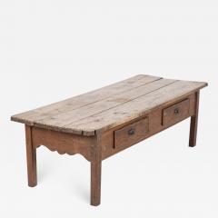 19thC Large Provincial Spanish Oak Coffee Table - 2105844