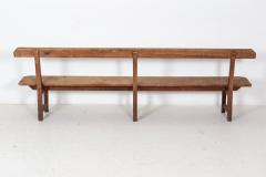 19thC Large Welsh Pine Waiting Room Bench - 2120593