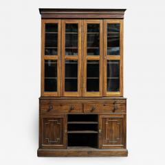 19thC Mahogany Glazed Secretaire Bookcase - 1955070