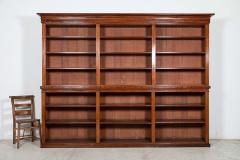 19thC Monumental English Mahogany Open Library Bookcase - 2594453