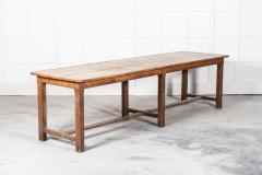 19thC Monumental French Oak Fruitwood Farmhouse Table - 2665224