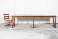 19thC Monumental French Oak Fruitwood Farmhouse Table - 2665226