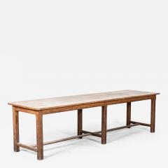 19thC Monumental French Oak Fruitwood Farmhouse Table - 2669240