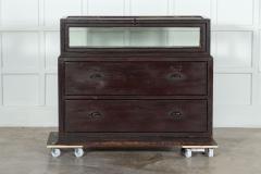 19thC Painted Glazed Haberdashery Counter Cabinet Drawers - 3307445