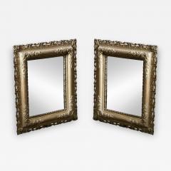 19thC Pair Carved Giltwood Plaster Mirrors - 1949115