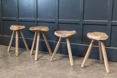 19thC Primitive Elm Milking Stools - 2013632